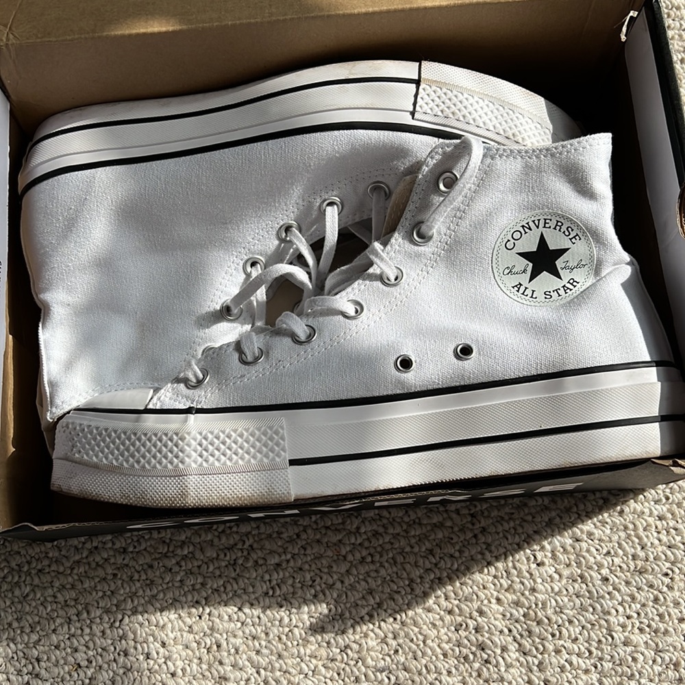 Platform Converse All Star Lift White Wmns size 10.5